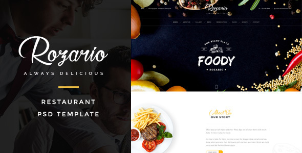 Rozario - Restaurant PSD Template