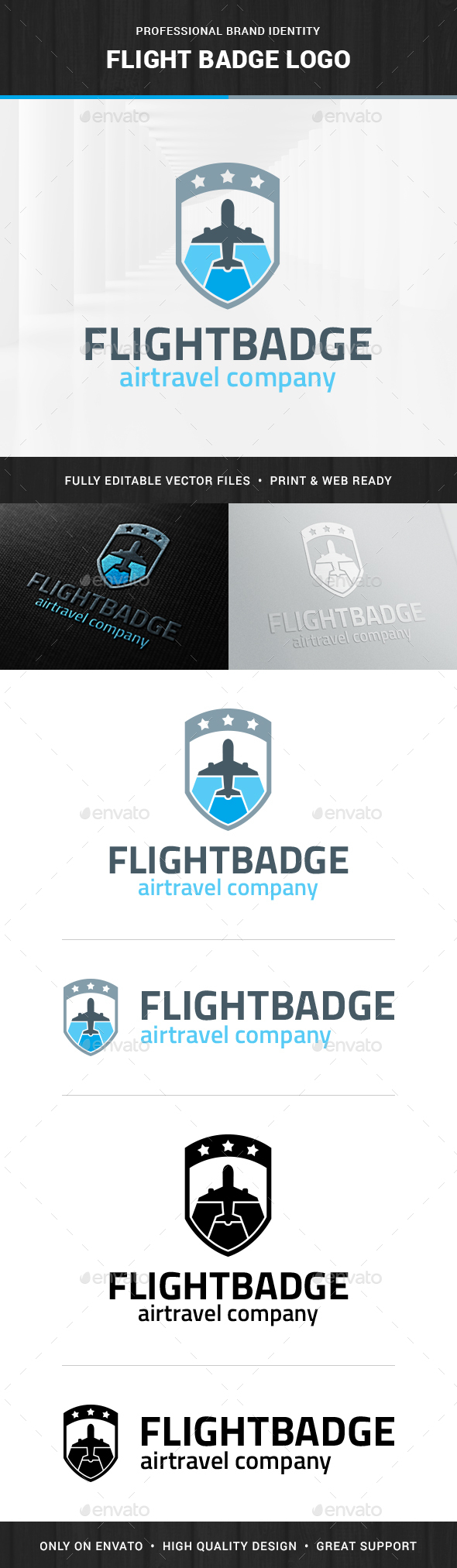 Flight Badge Logo Template