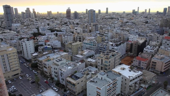 Top View Of The Israeli City Of Tel Aviv