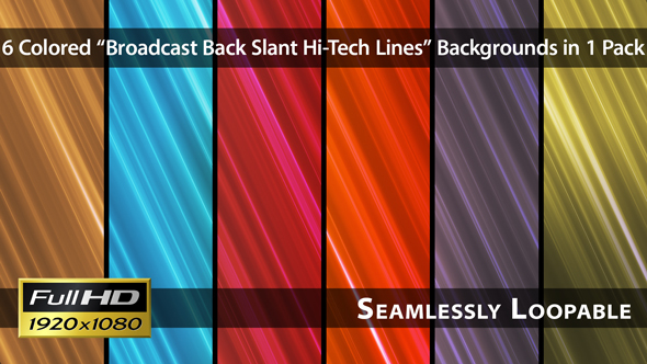 Broadcast Back Slant Hi-Tech Lines - Pack 01