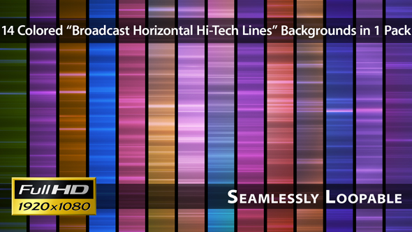 Broadcast Horizontal Hi-Tech Lines - Pack 01