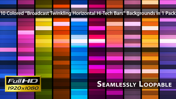 Broadcast Twinkling Horizontal Hi-Tech Bars - Pack 01