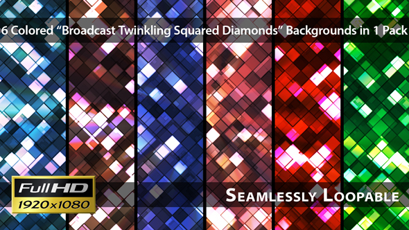 Broadcast Twinkling Squared Diamonds - Pack 03