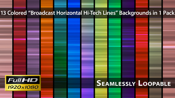 Broadcast Horizontal Hi-Tech Lines - Pack 02