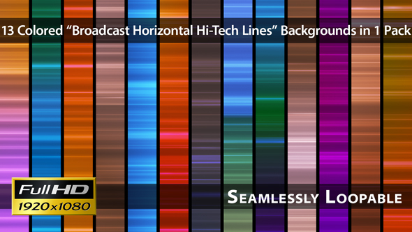 Broadcast Horizontal Hi-Tech Lines - Pack 03