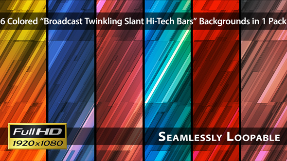 Broadcast Twinkling Slant Hi-Tech Bars - Pack 03