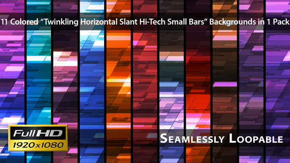 Twinkling Horizontal Slant Hi-Tech Small Bars - Pack 02