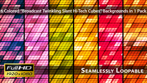 Broadcast Twinkling Slant Hi-Tech Cubes - Pack 01