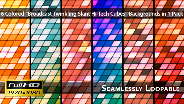 Broadcast Twinkling Slant Hi-Tech Cubes - Pack 02