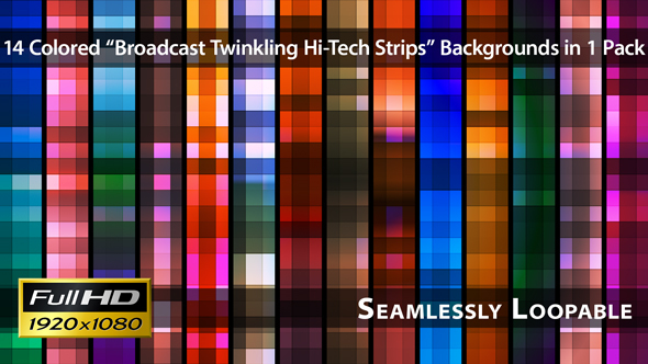 Broadcast Twinkling Hi-Tech Strips - Pack 03