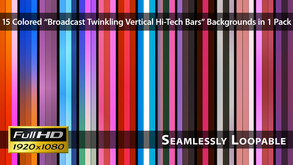 Broadcast Twinkling Vertical Hi-Tech Bars - Pack 02