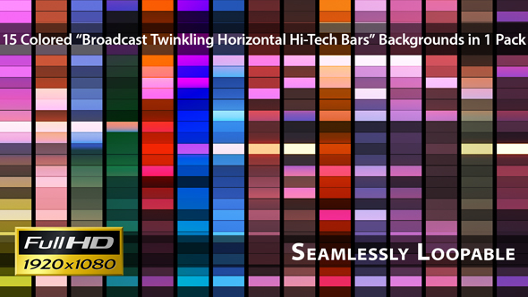 Broadcast Twinkling Horizontal Hi-Tech Bars - Pack 02