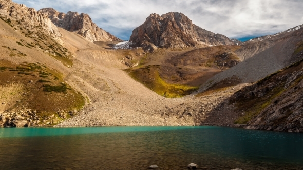 Mountain Lake In The Gorge Sayramsu, Kazakhstan