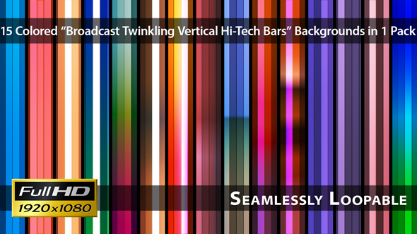 Broadcast Twinkling Vertical Hi-Tech Bars - Pack 03