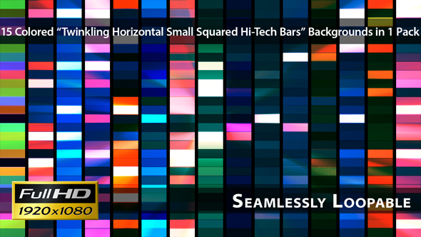 Twinkling Horizontal Small Squared Hi-Tech Bars - Pack 01