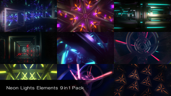  Neon Lights Elements Pack
