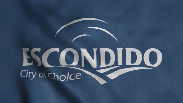 Flag of Escondido City of California in United States of America