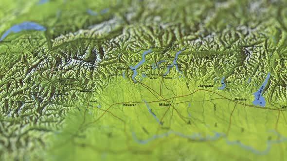 Alps On Paper Map, Slider Shot