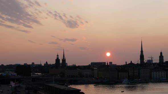 Sunset time lapse from Gamla stan