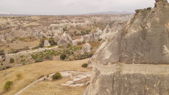 Cappadocia Landscape Aerial View. Turkey. Goreme National Park