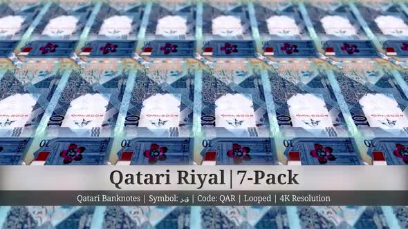 Qatari Riyal | Qatar Currency - 7 Pack | 4K Resolution | Looped