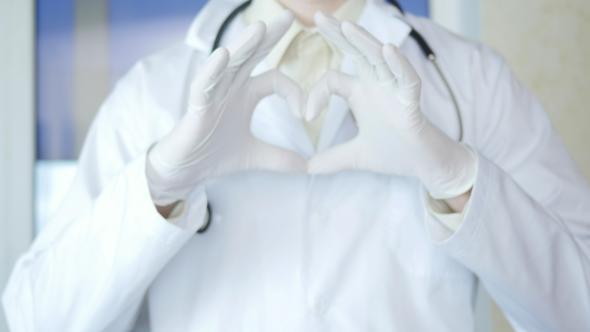 Doctor Showing Heart