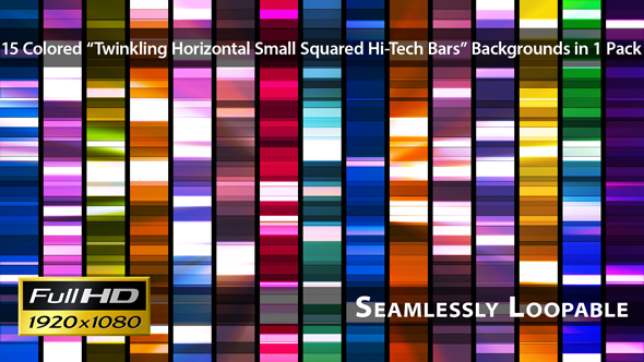 Twinkling Horizontal Small Squared Hi-Tech Bars - Pack 02