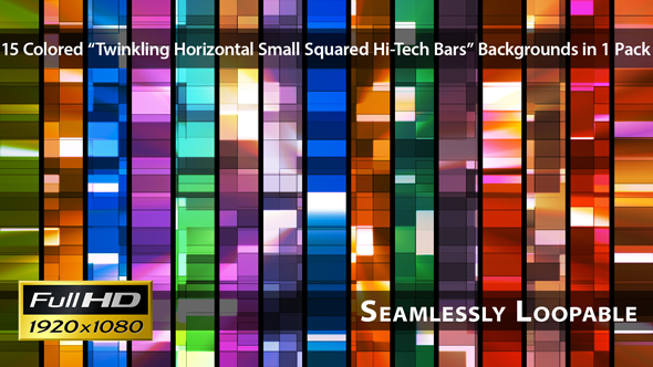 Twinkling Horizontal Small Squared Hi-Tech Bars - Pack 03