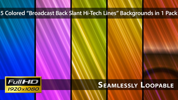 Broadcast Back Slant Hi-Tech Lines - Pack 02