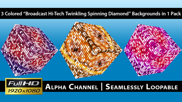 Broadcast Hi-Tech Twinkling Spinning Diamond - Pack 01