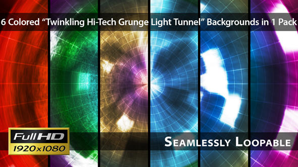 Twinkling Hi-Tech Grunge Light Tunnel - Pack 01