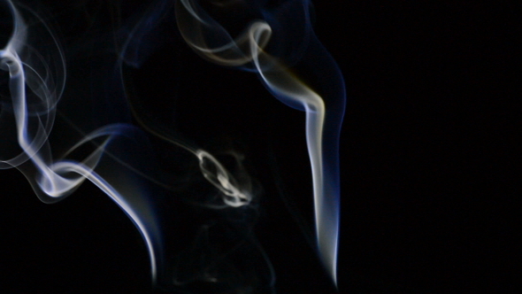 Smoke Moving in Black Background