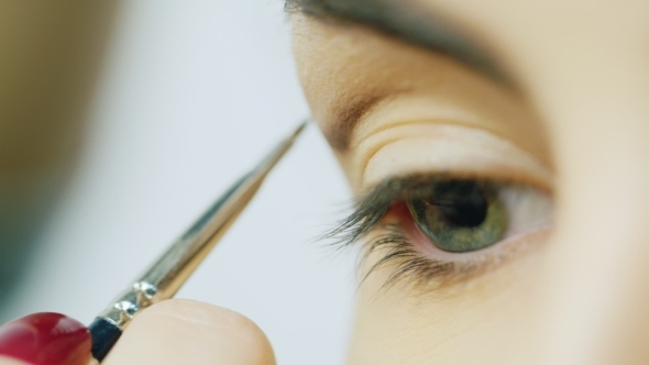 Doing Make-up Of Female Eye