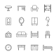 Furniture Line Icons - GraphicRiver Item for Sale