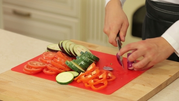 Chopping Food Ingredients