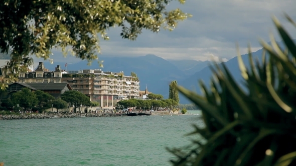 Lake Geneva, a Picturesque Pond Between High Mountains