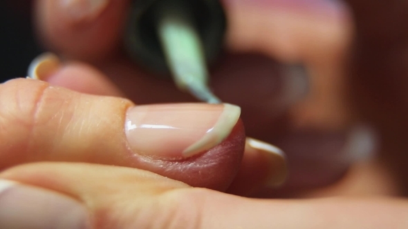 French Manicure With a Brush