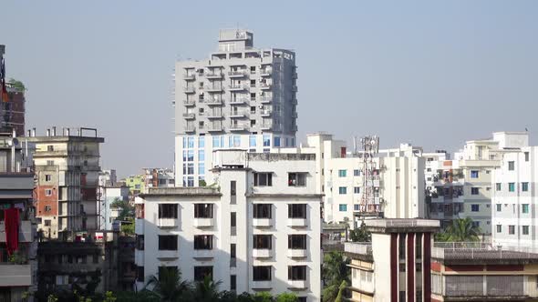 Dhaka City Buildings at Sunny Day