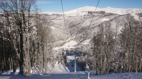 Ski Resort In Winter