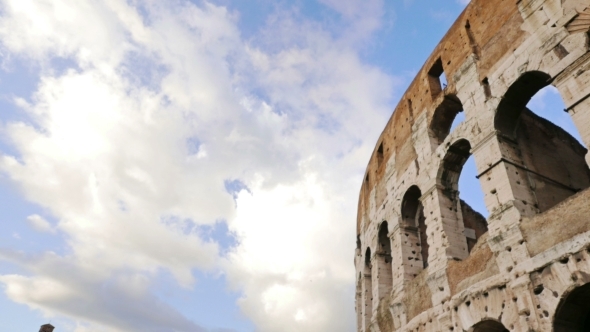 Coliseum View Over The Blue Sky