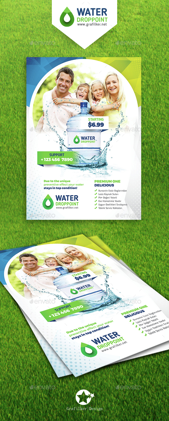 Drinking Water Service Flyer Templates