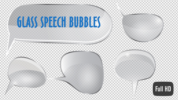 Glass Style Speech Bubbles
