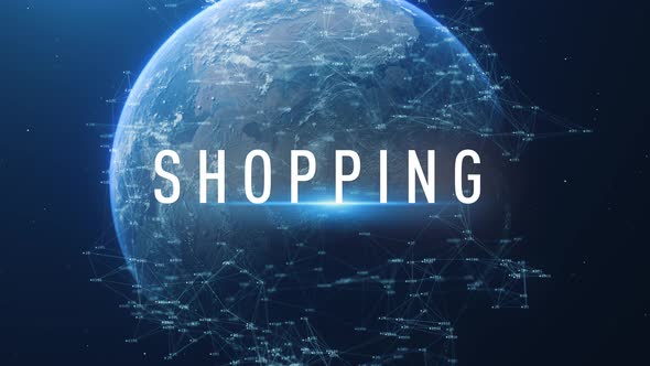 Digital Cyber Earth Shopping