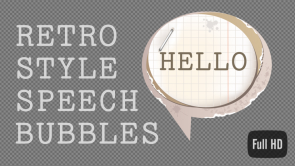 Retro Style Speech Bubbles