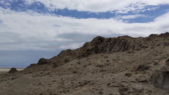 Western Utah USA, Pan Of Prairie, Mostly Arid Desert Landscape.Soft Pan From left to right.