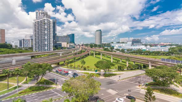 Jurong East Interchange Metro Station Aerial Timelapse One of the Major Integrated Public