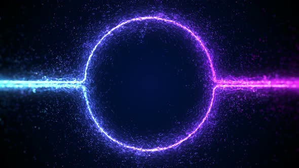 Lights Tech Circle Particle Background