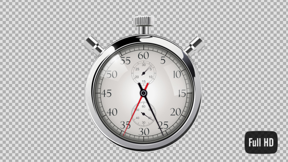 60 Second Countdown Clock - Silver Stop Watch