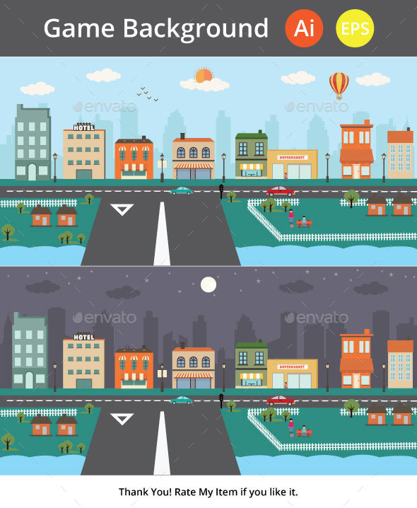Cities 2D Game Assets from GraphicRiver