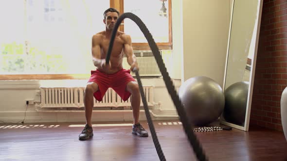 Workout With A Battle Rope